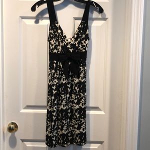 Black and creme flower dress